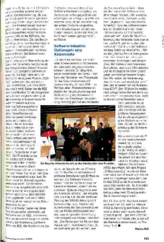 Vorschauseite 2: Aus EDV wird IT 13. Forum für Krankenhaus-Software in Flensburg
