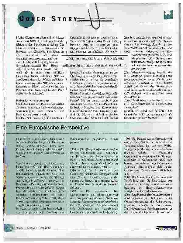 Vorschauseite 2: Patientenrechte in Großbritannien
