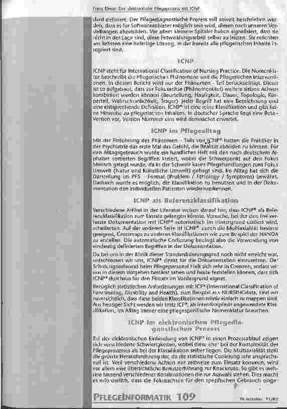 Vorschauseite 3: Der elektronische Pflegeprozess mit ICNP