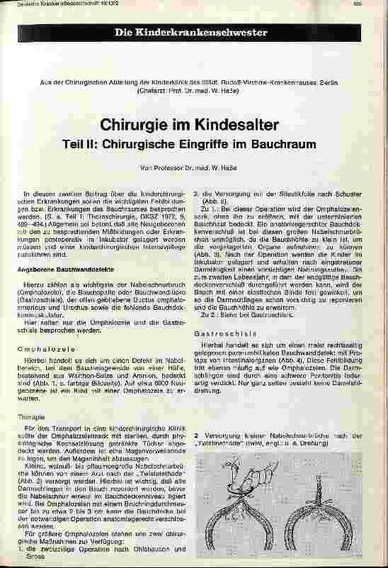 Vorschauseite 1: Chirurgie im Kindesalter II. Teil: Chirurgische Eingriffe im Bauchraum