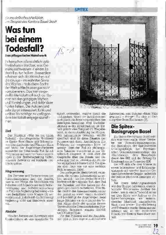 Vorschauseite 1: Was tun bei einem Todesfall? Das pflegerische Handwerk