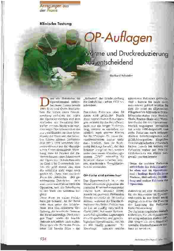Vorschauseite 1: OP-Auflagen