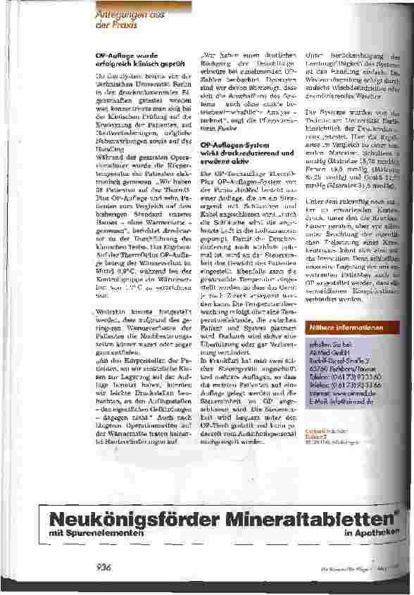 Vorschauseite 3: OP-Auflagen