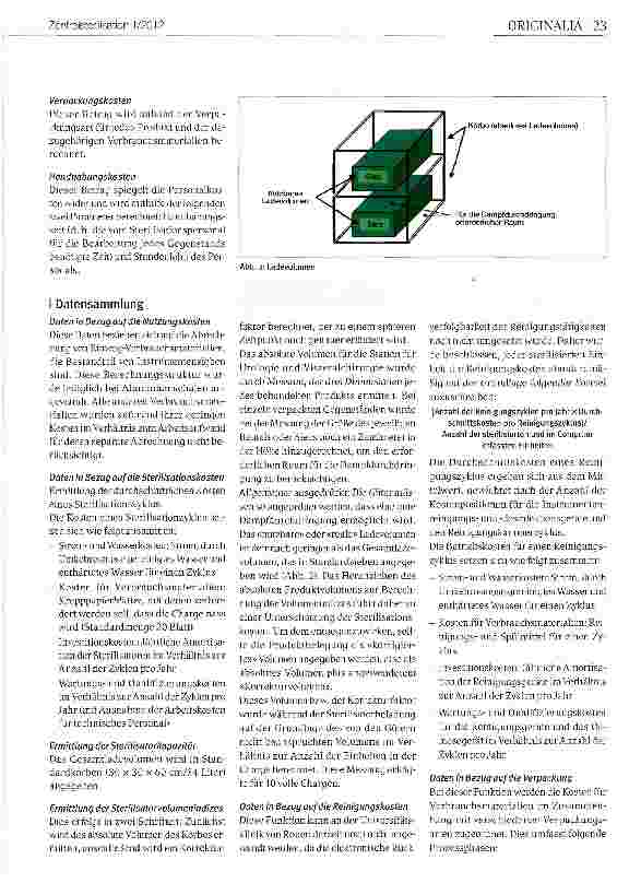 Vorschauseite 3: Nutzung der Softwareanwendung T-DOC® zur Berechnung von Sterilisationskosten