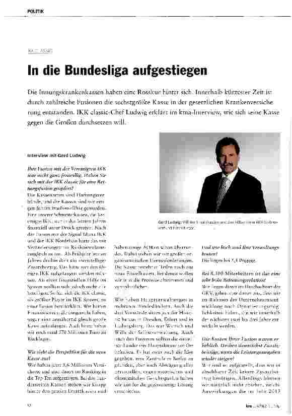 Vorschauseite 1: In die Bundesliga aufgestiegen
