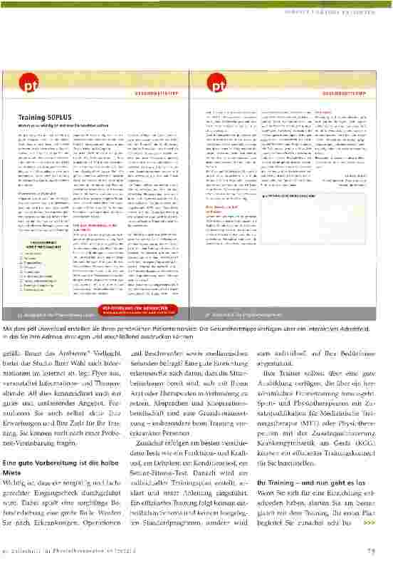 Vorschauseite 2: Training 50PLUS