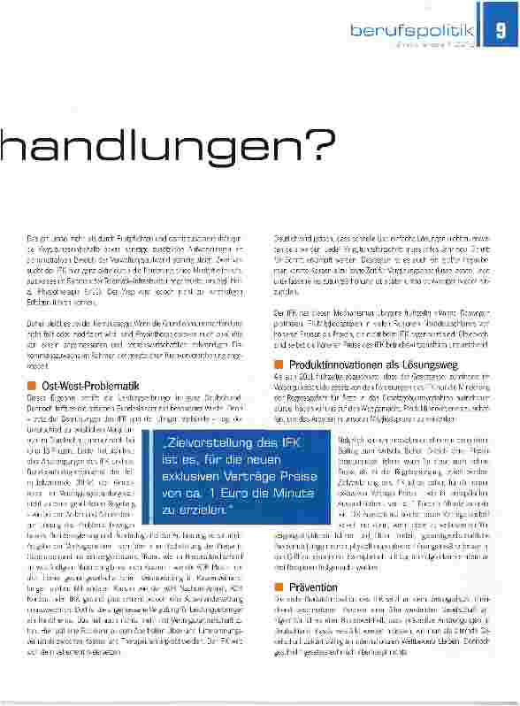 Vorschauseite 2: Ohnmacht bei Kassenverhandlungen?