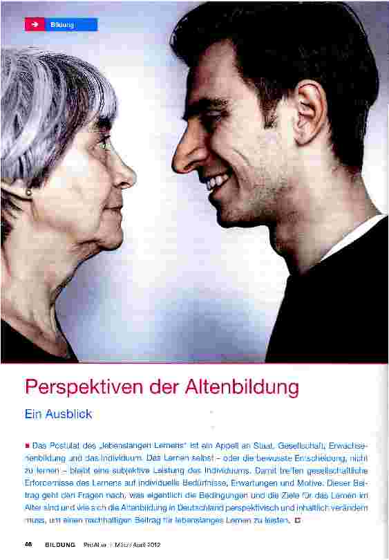 Vorschauseite 1: Perspektiven der Altenbildung