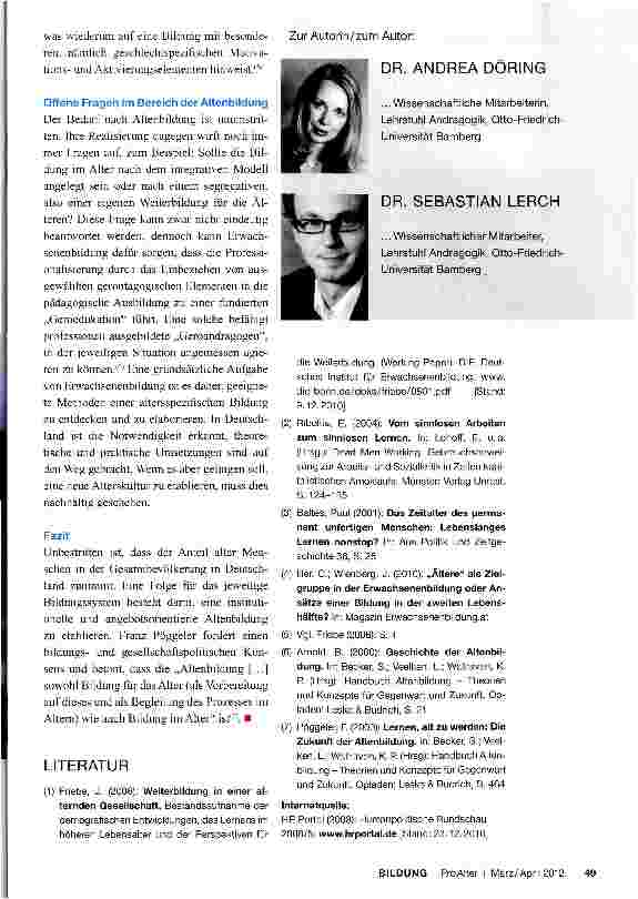 Vorschauseite 4: Perspektiven der Altenbildung