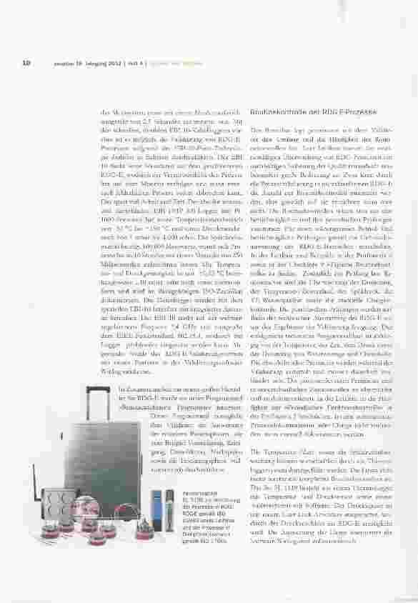 Vorschauseite 2: Neue ebro-Thermologger-Sets: Routinekontrolle und Validierung maschineller Reinigungs-Desinfektionsprozesse zur Aufbereitung thermolabiler Endoskope (RDG-E)