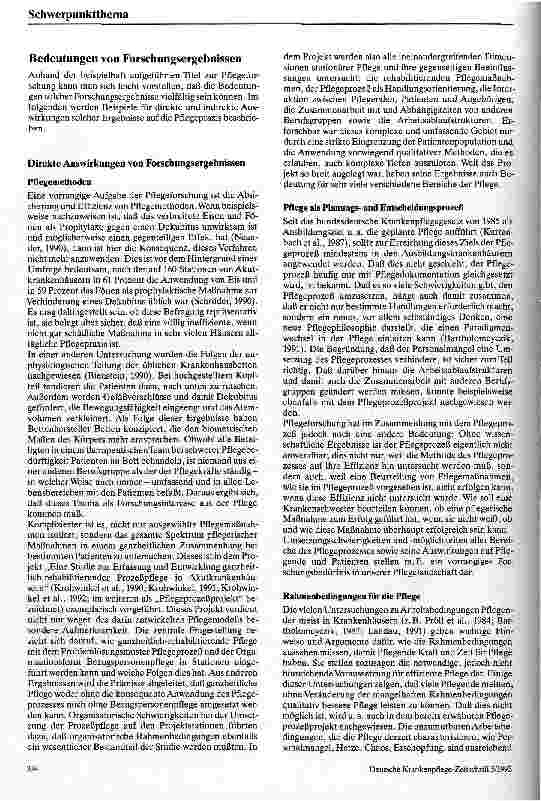 Vorschauseite 3: Die Bedeutung der Pflegeforschung für die Krankenpflege