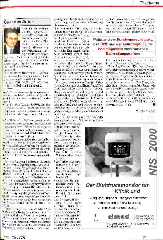 Vorschauseite 5: Kundenorientierte Patientensteuerung zwischen ambulanter und stationärer Versorgung Serie Reformwerkstatt Gesundheitswesen/Folge 1: Hospitalist
