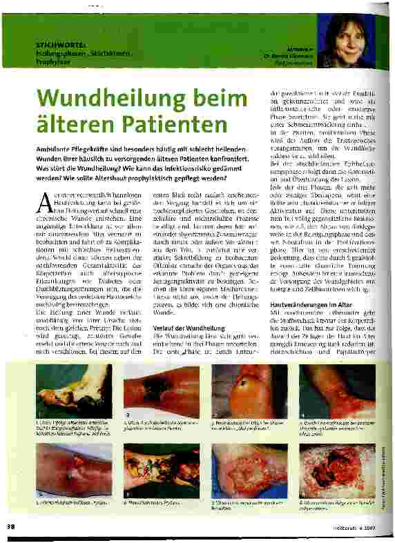 Vorschauseite 1: Wundheilung beim älteren Patienten
