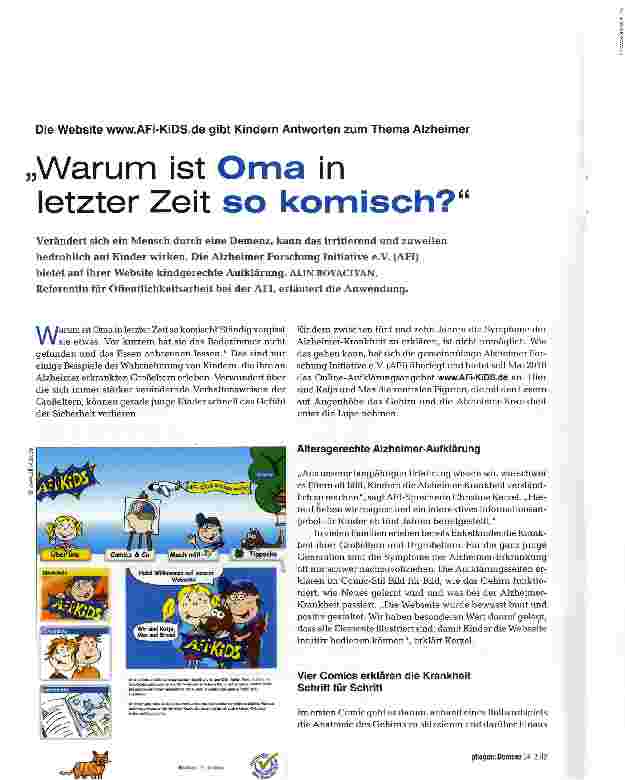 Vorschauseite 1: „Warum ist Oma in letzter Zeit so komisch?