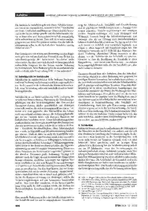 Vorschauseite 4: Sozialstaat und soziale Sicherung, Subsidiarität und Solidarität als seine Konstanten