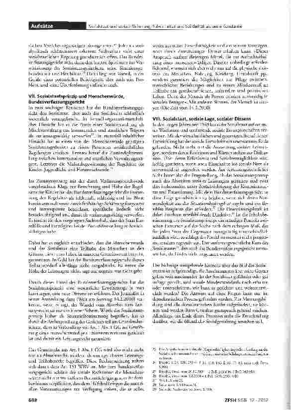Vorschauseite 6: Sozialstaat und soziale Sicherung, Subsidiarität und Solidarität als seine Konstanten