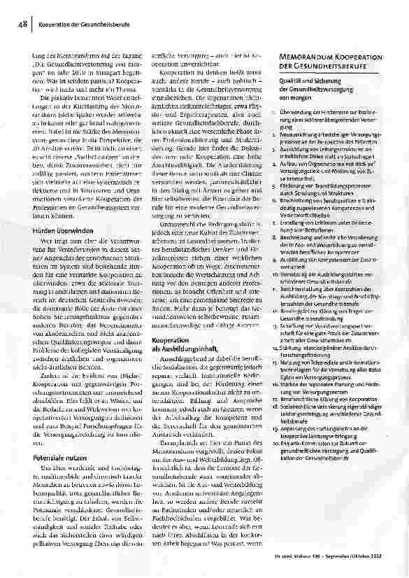 Vorschauseite 2: Kooperation stärken