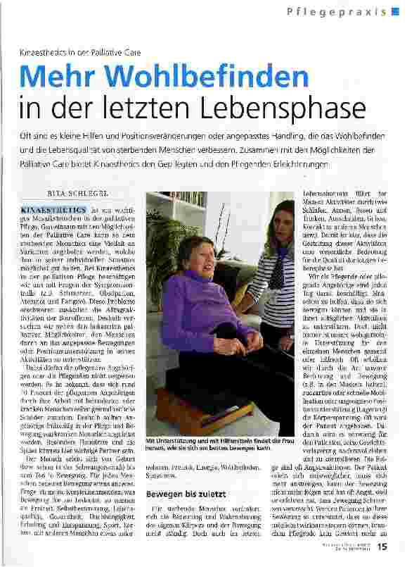 Vorschauseite 1: Mehr Wohlbefinden in der letzten Lebensphase