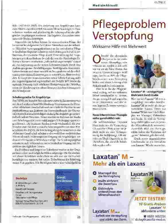 Vorschauseite 2: Studie zur Begleitung von pflegenden AngehörigenDemenz: Krankheit akzeptieren