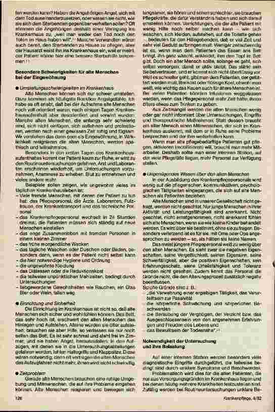 Vorschauseite 2: Probleme von alten Menschen auf einer internen Station