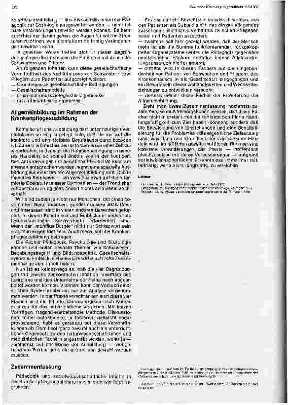 Vorschauseite 5: Pädagogik in der Krankenpflege - Überlegungen zu Zielsetzung und Inhalten