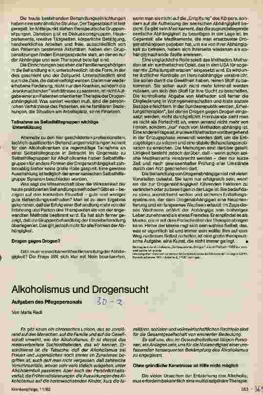 Vorschauseite 1: Alkoholismus und Drogensucht Aufgaben des Pflegepersonals