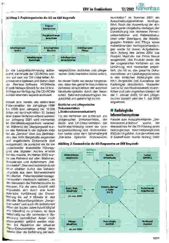 Vorschauseite 3: Aufbau einer verteilten elektronischen Patientenakte in einem heterogenen KIS-Umfeld