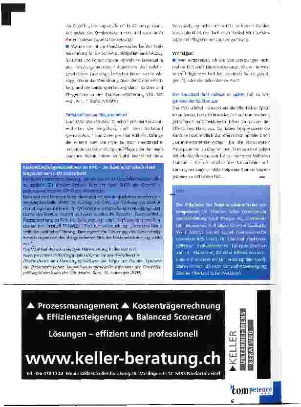Vorschauseite 2: KVG-Umsetzung: Fatale Auswirkungen auf die Spitäler