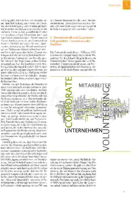 Vorschauseite 6: Gemeinschaft, Wirtschaft und Gesellschaft Bedeutung der Diakonie für die soziale Verantwortung