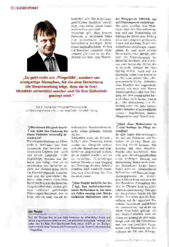 Vorschauseite 3: fixierungsfreie Pflegeheim ist möglich