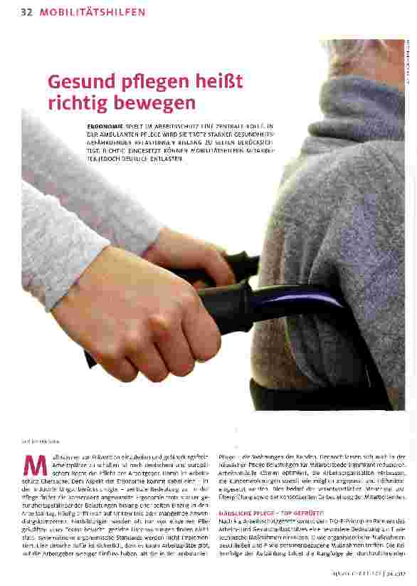 Vorschauseite 1: Gesund pflegen heißt richtig bewegen