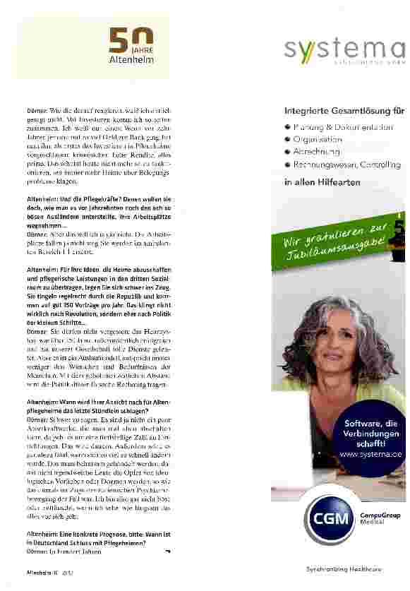 Vorschauseite 5: „In 100 Jahren ist Schluss mit Pflegeheimen