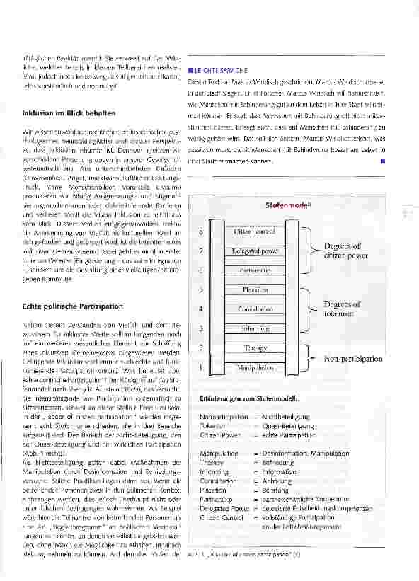 Vorschauseite 2: Teilhabe und Partizipation in einem inklusiven Gemeinwesen
