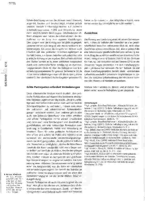 Vorschauseite 3: Teilhabe und Partizipation in einem inklusiven Gemeinwesen