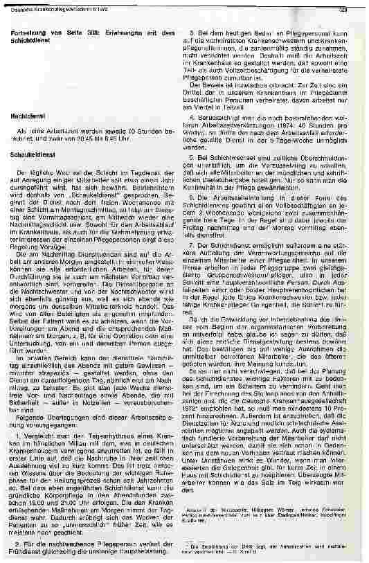 Vorschauseite 2: Erfahrungen mit dem Schichtdienst