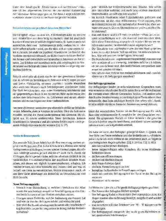 Vorschauseite 2: Die Bedeutung der Freizeit - von den Bedürfnissen und Schwierigkeiten in der freien Zeit Eine qualitative Inhaltsanalyse nach einer Befragung im Interviewstil