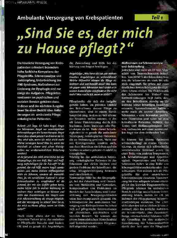 Vorschauseite 1: Sind Sie es, der mich zu Hause pflegt? Teil 1