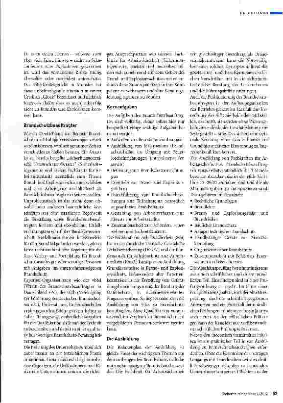 Vorschauseite 2: Brandschutz im Unternehmen - gefordert, aber oft noch nicht umgesetzt