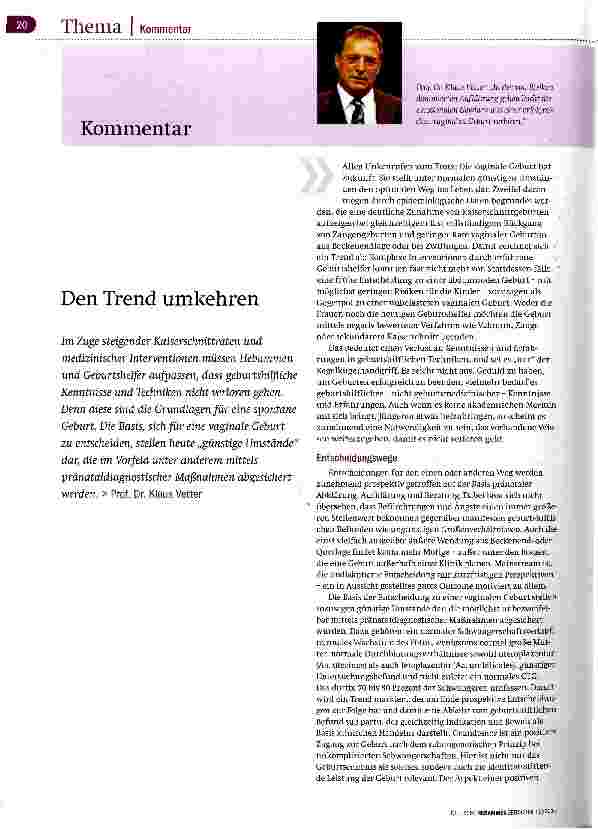 Vorschauseite 1: Den Trend umkehren