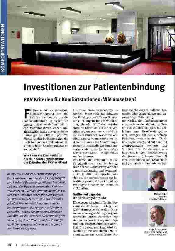 Vorschauseite 1: Investitionen zur Patientenbindung