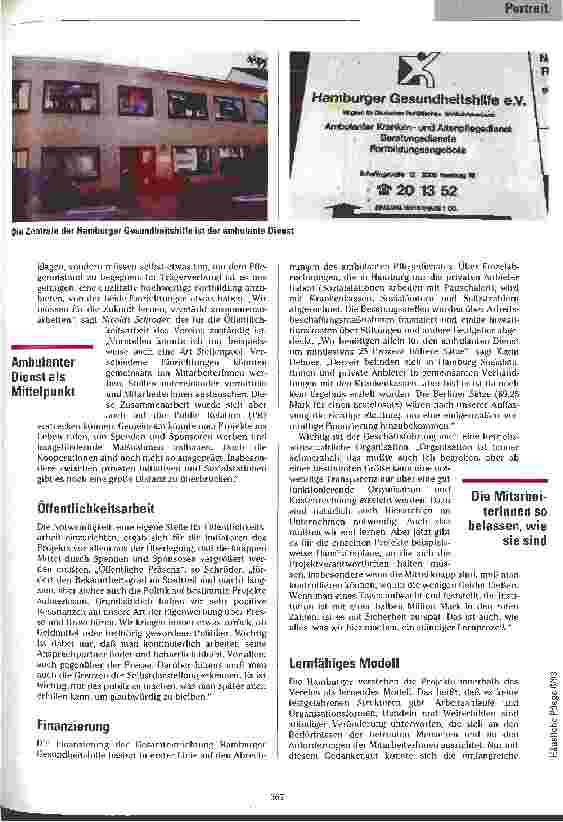 Vorschauseite 2: Lernendes Modell Hamburger Gesundheitshilfe e.V.