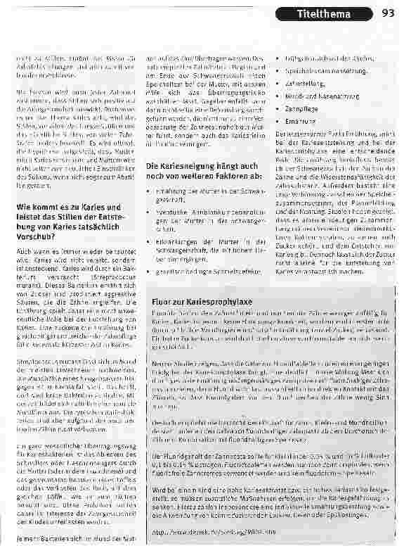 Vorschauseite 2: Stillen und ZahngesundheitStillen wirkt sich positiv auf die Kieferentwicklung aus und fördert die Zahngesundheit