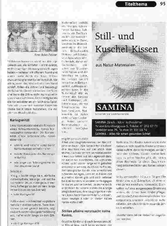 Vorschauseite 4: Stillen und ZahngesundheitStillen wirkt sich positiv auf die Kieferentwicklung aus und fördert die Zahngesundheit