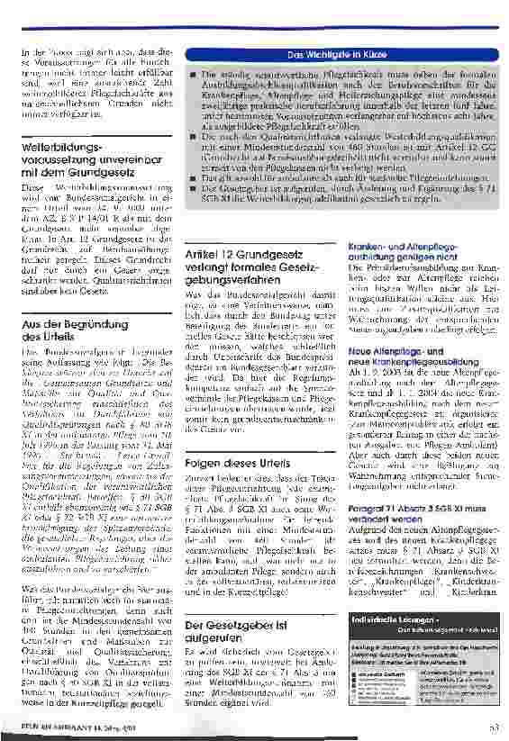 Vorschauseite 2: Zulassungsvoraussetzungen der verantwortlichen Pflegefachkraft nach § 71 SGB XI