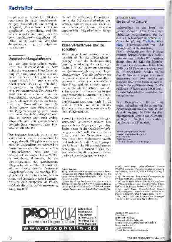 Vorschauseite 3: Zulassungsvoraussetzungen der verantwortlichen Pflegefachkraft nach § 71 SGB XI