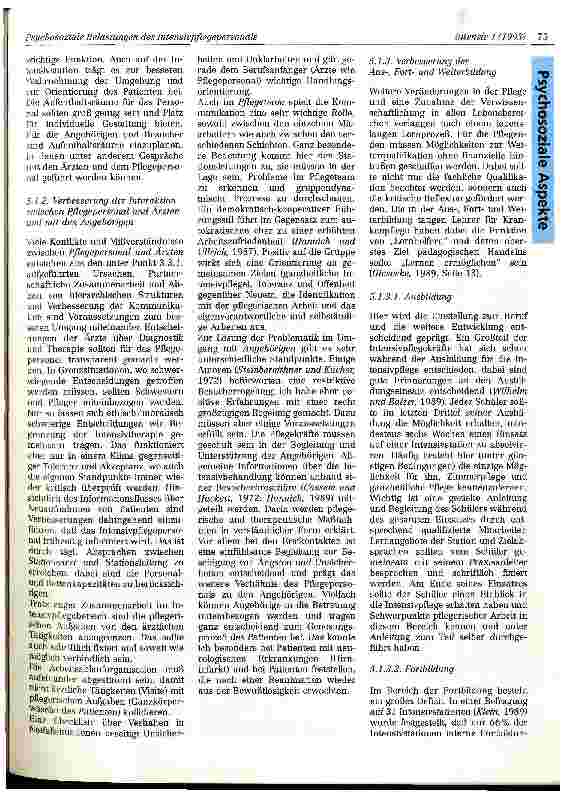 Vorschauseite 2: Psychosoziale Belastungen des Intensivpflegepersonals Ursachen - Auswirkungen - Lösungsansätze Teil 2
