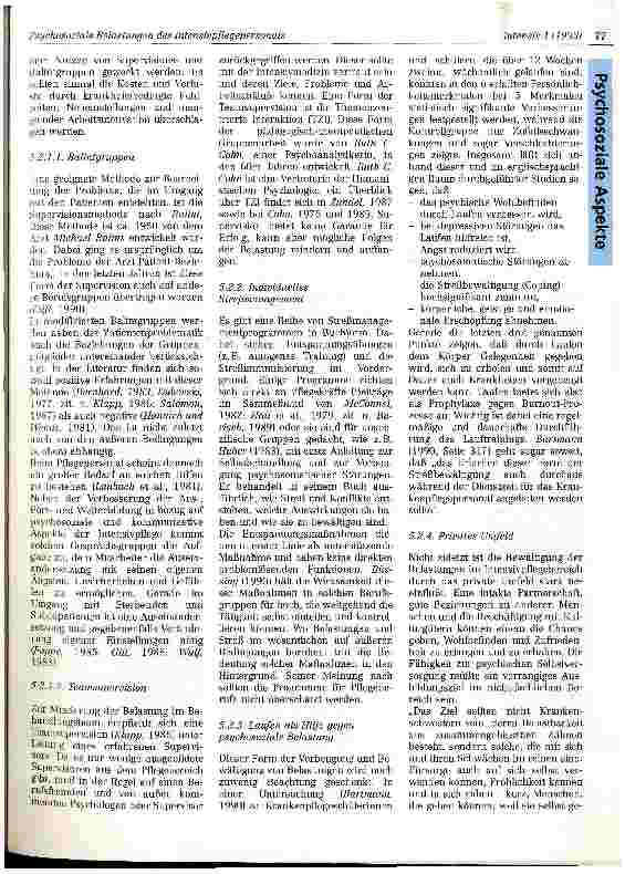 Vorschauseite 4: Psychosoziale Belastungen des Intensivpflegepersonals Ursachen - Auswirkungen - Lösungsansätze Teil 2