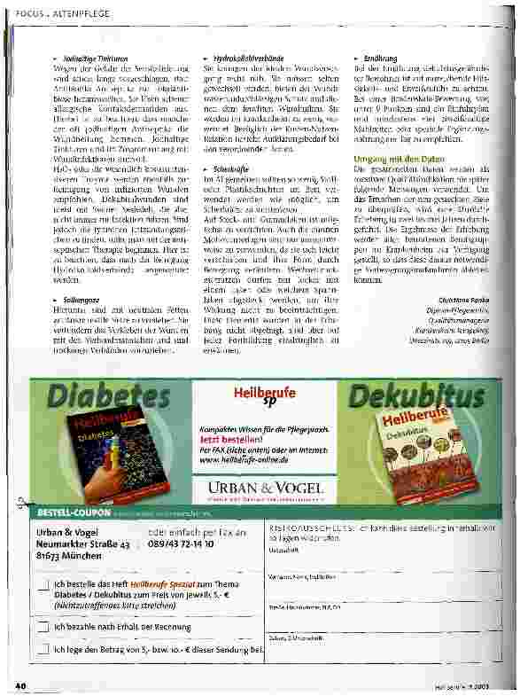 Vorschauseite 4: Dekubitus - Befragungen lohnen sich