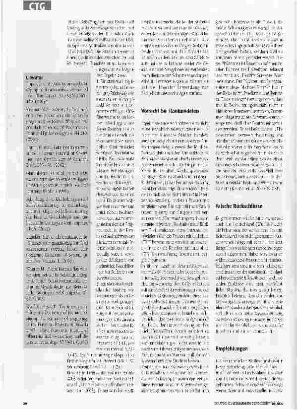Vorschauseite 2: CTG-Studien auf dem Prüfstand