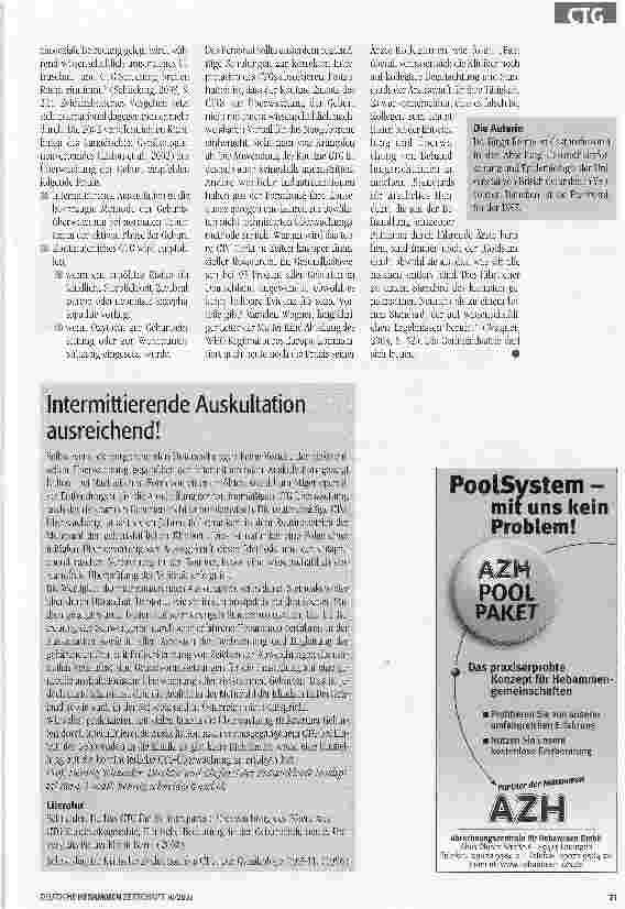 Vorschauseite 3: CTG-Studien auf dem Prüfstand